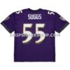 Mens Mitchell And Ness Terrell Suggs Purple Baltimore Ravens 2003 Legacy Replica Jersey