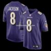 Mens Nike Lamar Jackson Purple Baltimore Ravens Game Jersey