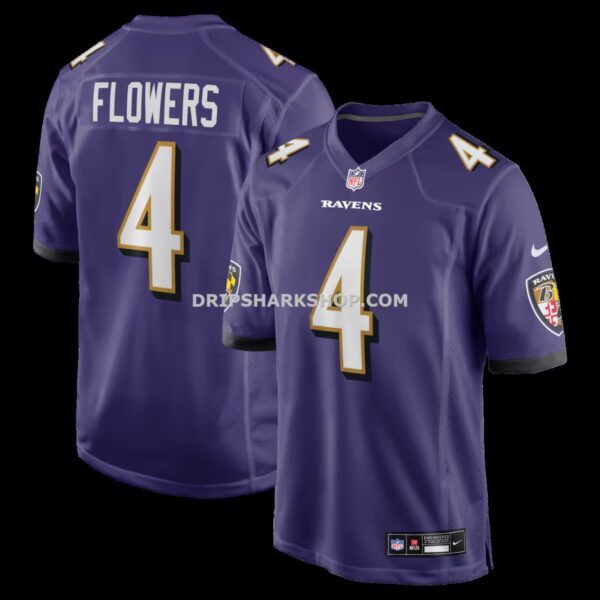 Mens Nike Zay Flowers Purple Baltimore Ravens Game Jersey