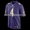 Mens Nike Zay Flowers Purple Baltimore Ravens Game Jersey
