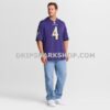 Mens Nike Zay Flowers Purple Baltimore Ravens Game Jersey