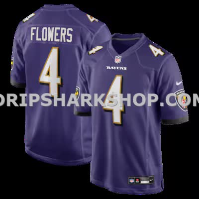 Mens Nike Zay Flowers Purple Baltimore Ravens Game Jersey
