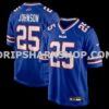 Mens Nike Ty Johnson Royal Buffalo Bills Team Game Jersey