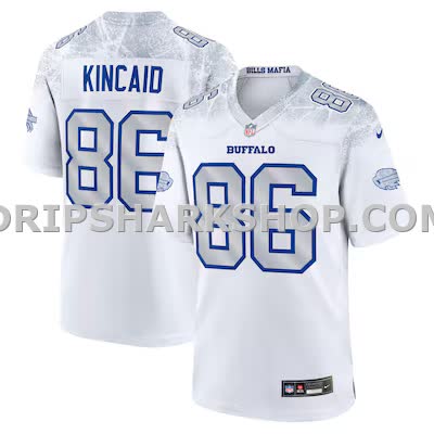Mens Nike Dalton Kincaid White Buffalo Bills 2025 Rivalries Collection Game Jersey