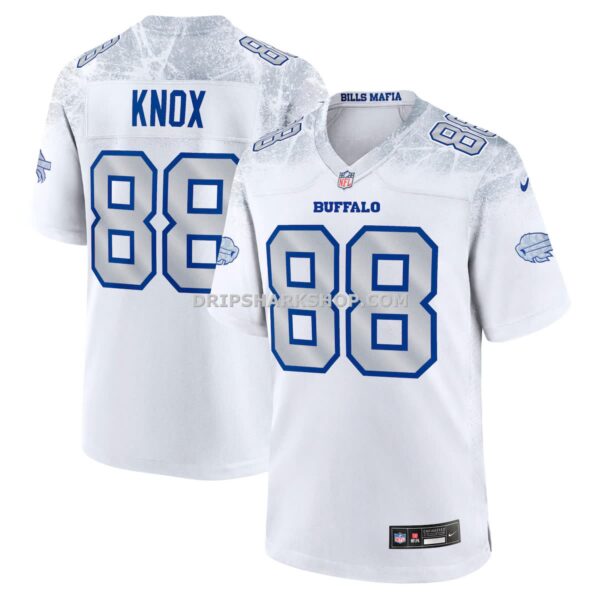 NFL04186dG04-2c63cd Mens Nike Dawson Knox White Buffalo Bills 2025 Rivalries Collection Game Jersey