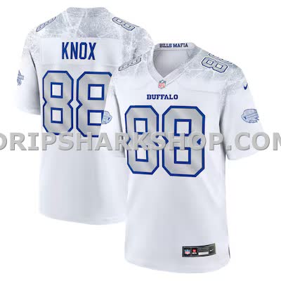Mens Nike Dawson Knox White Buffalo Bills 2025 Rivalries Collection Game Jersey