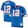 NFL041f0aM01-0ca627 Mens Mitchell And Ness Jim Kelly Royal Buffalo Bills Big And Tall 1990 Retired Player Replica Jersey Pi4025000