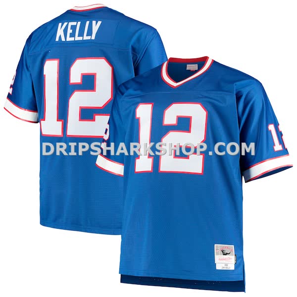 Mens Mitchell And Ness Jim Kelly Royal Buffalo Bills Big And Tall 1990 Retired Player Replica Jersey Pi4025000