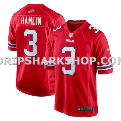 Mens Nike Damar Hamlin Red Buffalo Bills Alternate Game Jersey