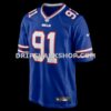 Mens Nike Ed Oliver Royal Buffalo Bills Team Game Player Jersey