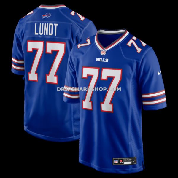 NFL04337bG04-4a9fcb Mens Nike Chase Lundt Royal Buffalo Bills Team Game Jersey