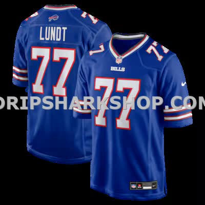 Mens Nike Chase Lundt Royal Buffalo Bills Team Game Jersey