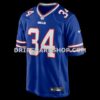 Mens Nike Thurman Thomas Royal Buffalo Bills Game Retired Player Jersey