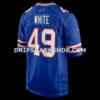 Mens Nike Dashaun White Royal Buffalo Bills Team Game Jersey