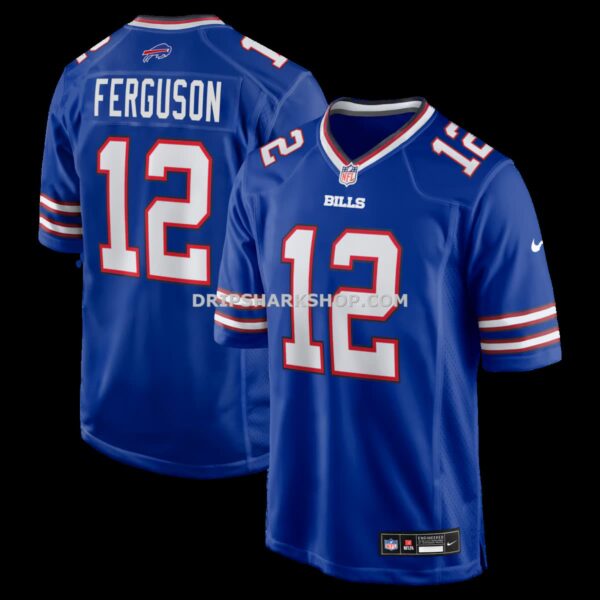 NFL044597G04-94190f Mens Nike Joe Ferguson Royal Buffalo Bills Game Retired Player Jersey