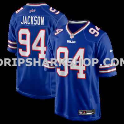 Mens Nike Landon Jackson Royal Buffalo Bills Team Game Jersey