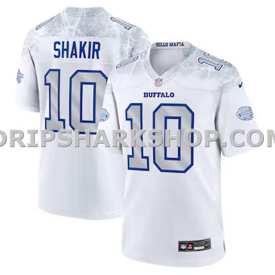 Mens Nike Khalil Shakir White Buffalo Bills 2025 Rivalries Collection Game Jersey