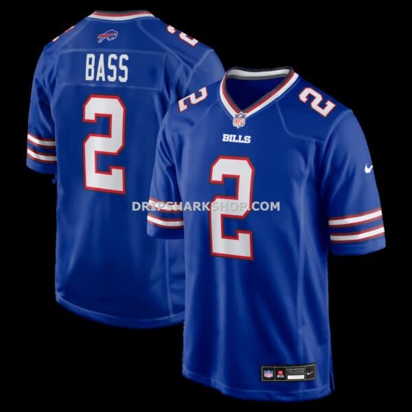 Mens Nike Tyler Bass Royal Buffalo Bills Game Player Jersey