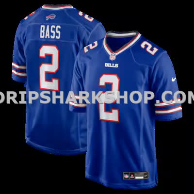 Mens Nike Tyler Bass Royal Buffalo Bills Game Player Jersey