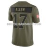 NFL044f91G06-3d4a22 Mens Nike Josh Allen Olive Buffalo Bills 2025 Salute To Service Limited Jersey