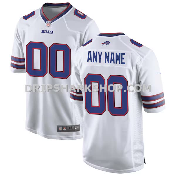 Mens Nike White Buffalo Bills Custom Game Jersey Pi3889000