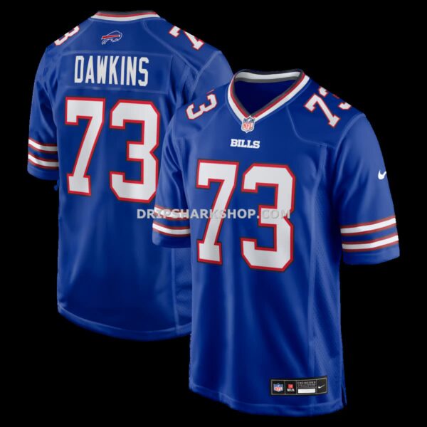 Mens Nike Dion Dawkins Royal Buffalo Bills Game Player Jersey