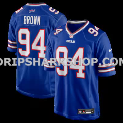 Mens Nike Andrew Brown Royal Buffalo Bills Game Jersey