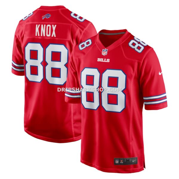 Mens Nike Dawson Knox Red Buffalo Bills Alternate Game Jersey