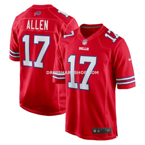 Mens Nike Josh Allen Red Buffalo Bills Alternate Game Jersey