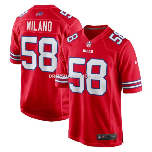 Mens Nike Matt Milano Red Buffalo Bills Alternate Game Jersey