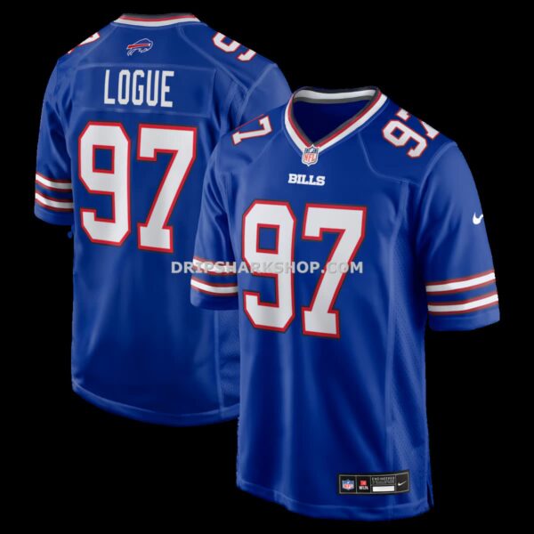 Mens Nike Zion Logue Royal Buffalo Bills Team Game Jersey