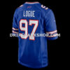Mens Nike Zion Logue Royal Buffalo Bills Team Game Jersey