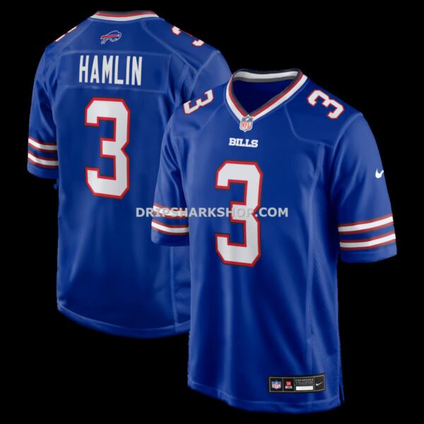Mens Nike Damar Hamlin Royal Buffalo Bills Game Jersey