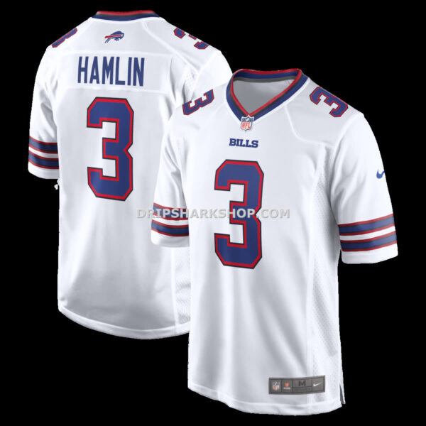 NFL048cabG04-3d7334 Mens Nike Damar Hamlin White Buffalo Bills Game Jersey