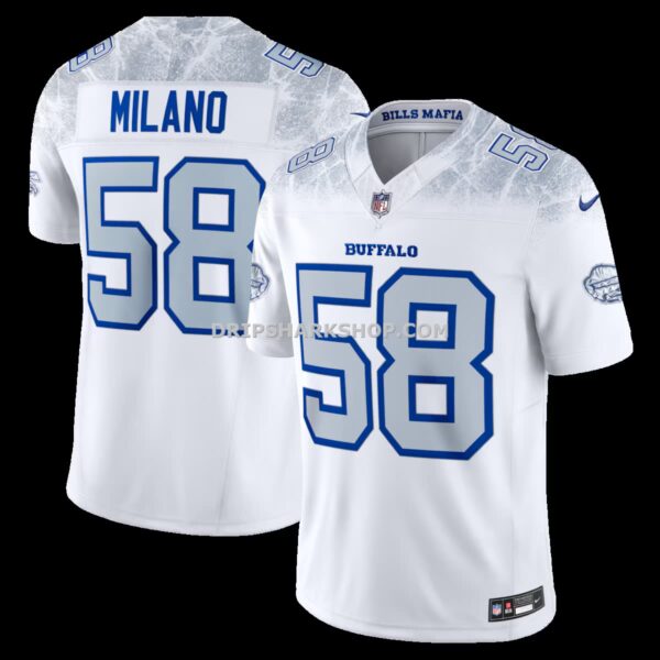 Mens Nike Matt Milano White Buffalo Bills 2025 Rivalries Collection Limited Jersey