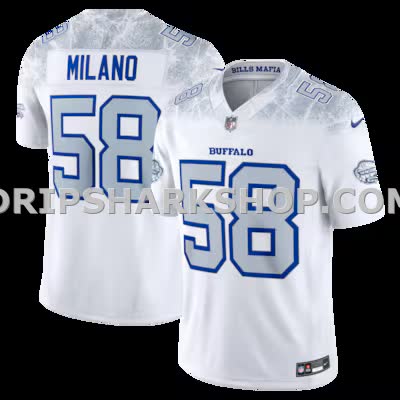 Mens Nike Matt Milano White Buffalo Bills 2025 Rivalries Collection Limited Jersey