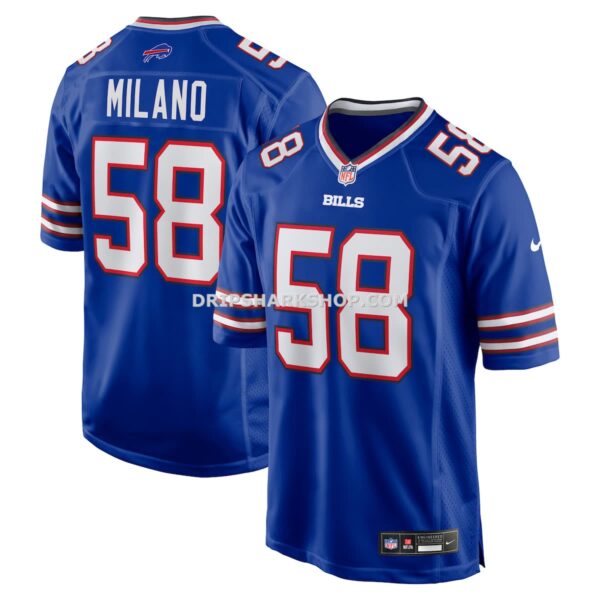Mens Nike Matt Milano Royal Buffalo Bills Game Player Jersey