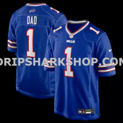 Mens Nike Number 1 Dad Royal Buffalo Bills Game Jersey