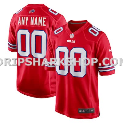 Mens Nike Red Buffalo Bills Alternate Custom Game Jersey