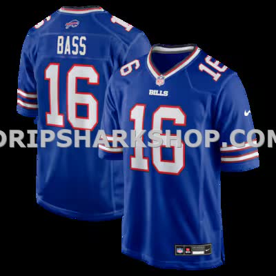 Mens Nike Tyler Bass Royal Buffalo Bills Team Game Jersey