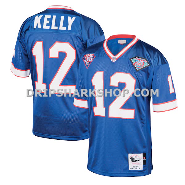 Mens Mitchell And Ness Jim Kelly Royal Buffalo Bills 1994 Authentic Throwback Retired Player Jersey Pi3615000