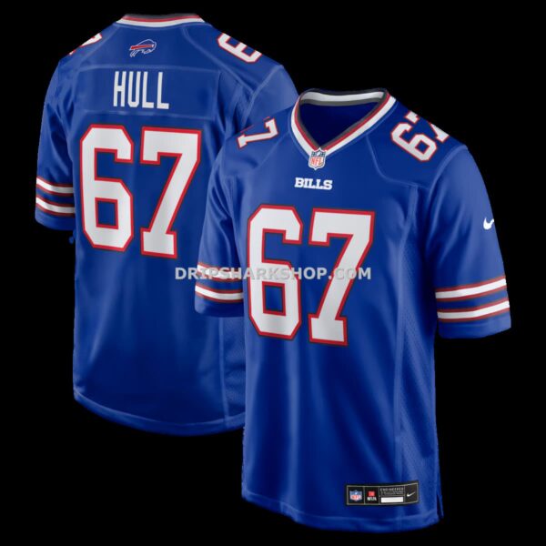 Mens Nike Kent Hull Royal Buffalo Bills Game Retired Player Jersey
