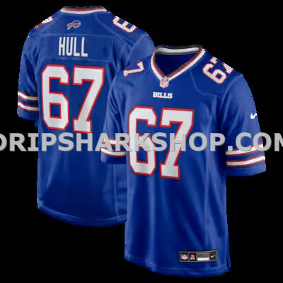 Mens Nike Kent Hull Royal Buffalo Bills Game Retired Player Jersey