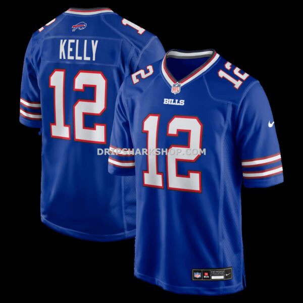 NFL04d723G04-1e0fe8 Mens Nike Jim Kelly Royal Buffalo Bills Game Retired Player Jersey