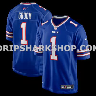 Mens Nike Number 1 Groom Royal Buffalo Bills Game Jersey