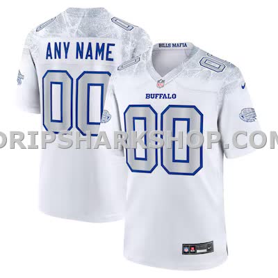 Mens Nike White Buffalo Bills 2025 Rivalries Collection Custom Game Jersey