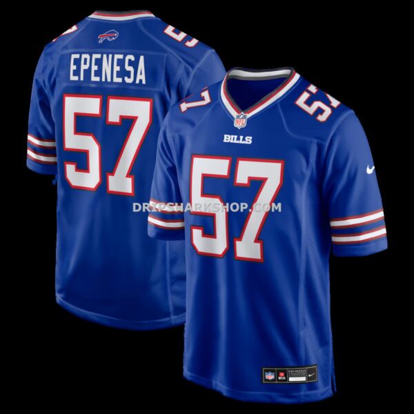 Mens Nike Aj Epenesa Royal Buffalo Bills Game Player Jersey