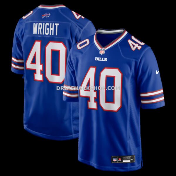 Mens Nike Matthew Wright Royal Buffalo Bills Team Game Jersey