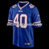 Mens Nike Matthew Wright Royal Buffalo Bills Team Game Jersey