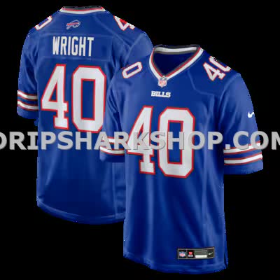 Mens Nike Matthew Wright Royal Buffalo Bills Team Game Jersey